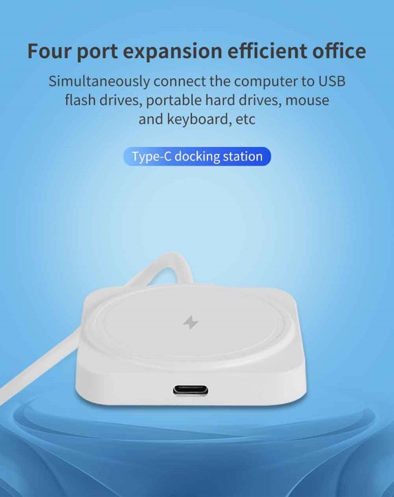 4 in 1 USB C Wireless Charger Hub 4