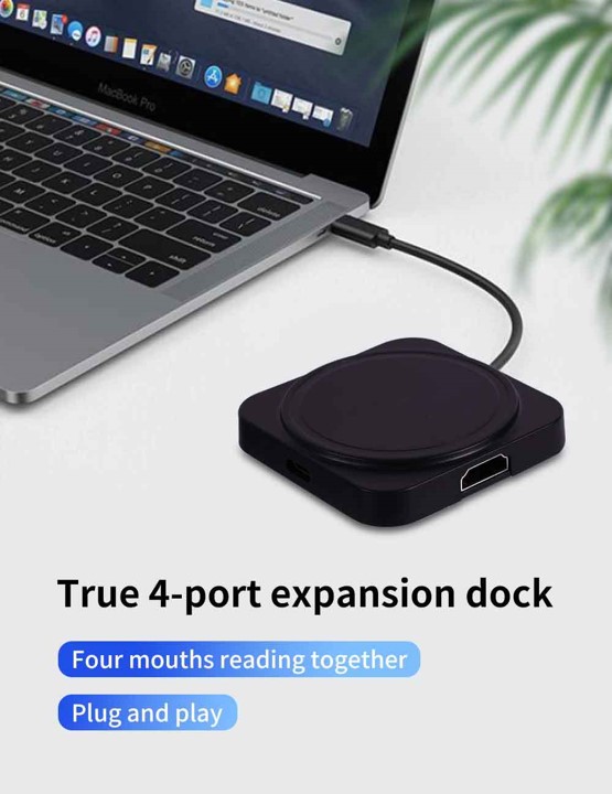 4 in 1 USB C Wireless Charger Hub 5