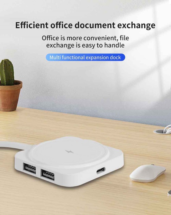 4 in 1 USB C Wireless Charger Hub 6