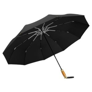 25 Inch Premium Wooden Auto UV Umbrella 9