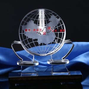 Globe Wooden Base Acrylic Award 4