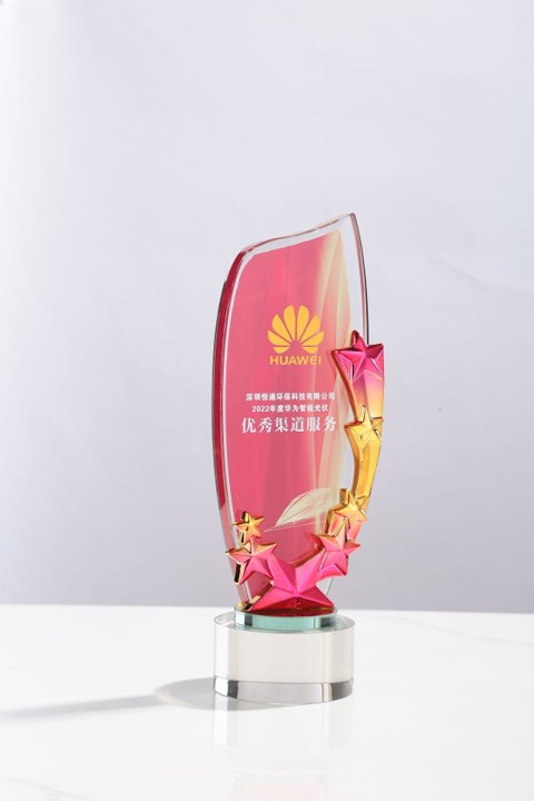 Golden Star Leave Acrylic Tabletop Plaque 14