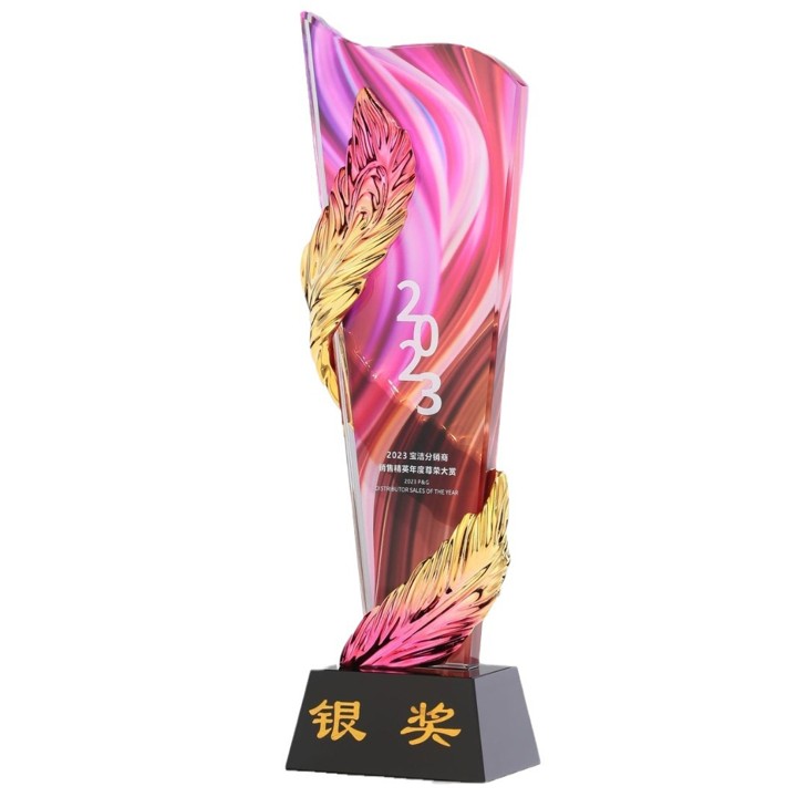 Golden Star Leave Acrylic Tabletop Plaque 5