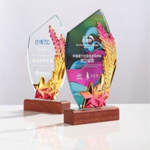 Golden Star Leave Acrylic Tabletop Plaque 7