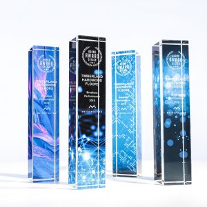 Prism Tinted Acrylic Handle Plaque Award 1