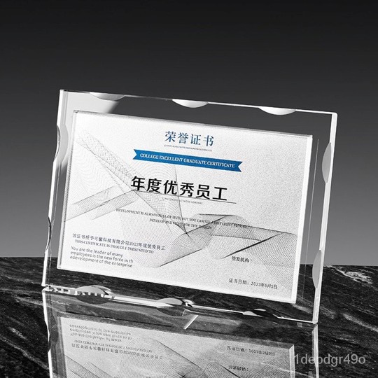 Table Top A4 K9 Crystal Awards 10