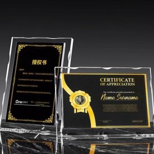 Table Top A4 K9 Crystal Awards 2