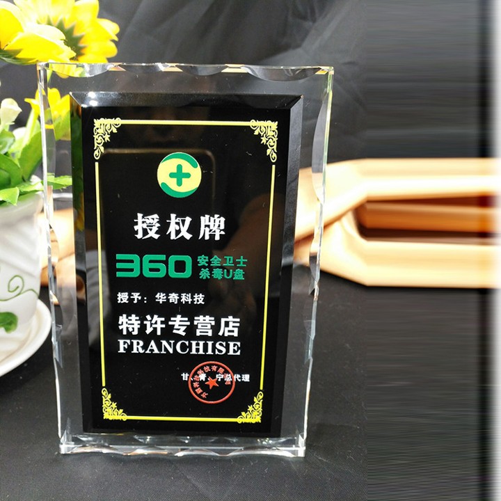 Table Top A4 K9 Crystal Awards 8