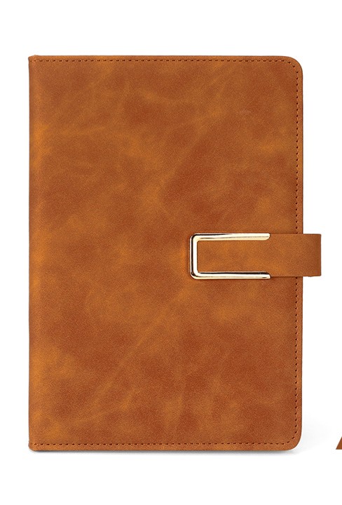U Magnet Buckle Leather Notebook 1