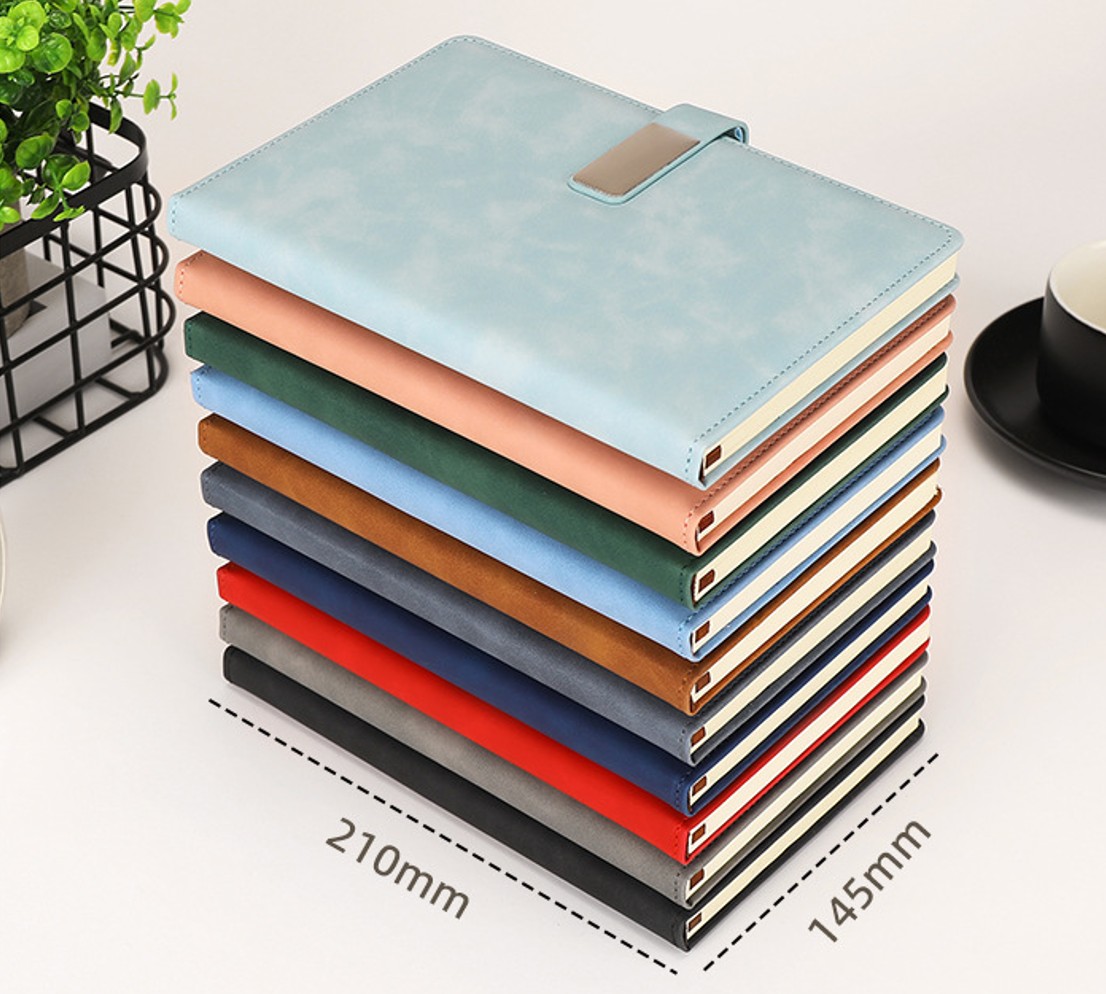 U Magnet Buckle Leather Notebook 7