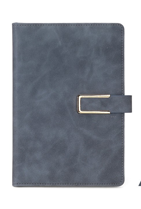 U Magnet Buckle Leather Notebook 9
