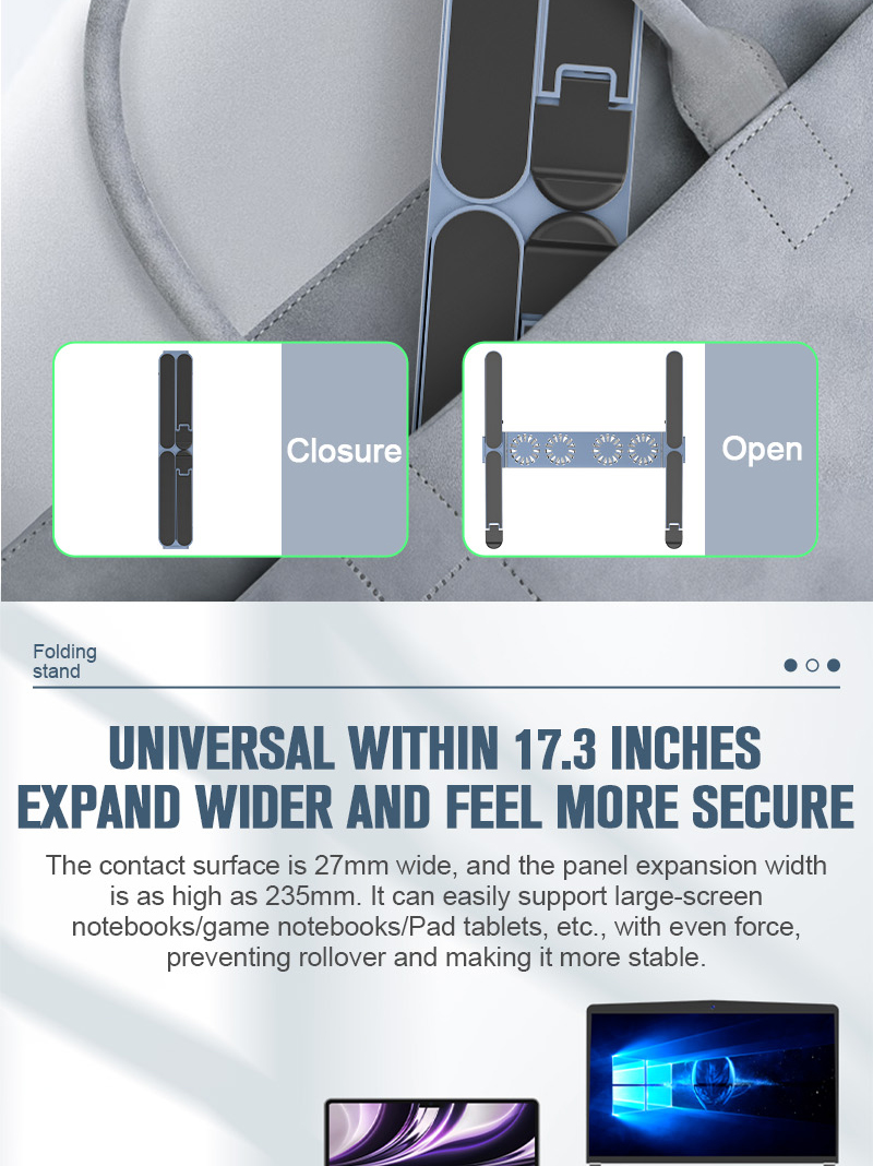 CoolEdge X17 – Foldable Laptop Stand with Fans - Image 3