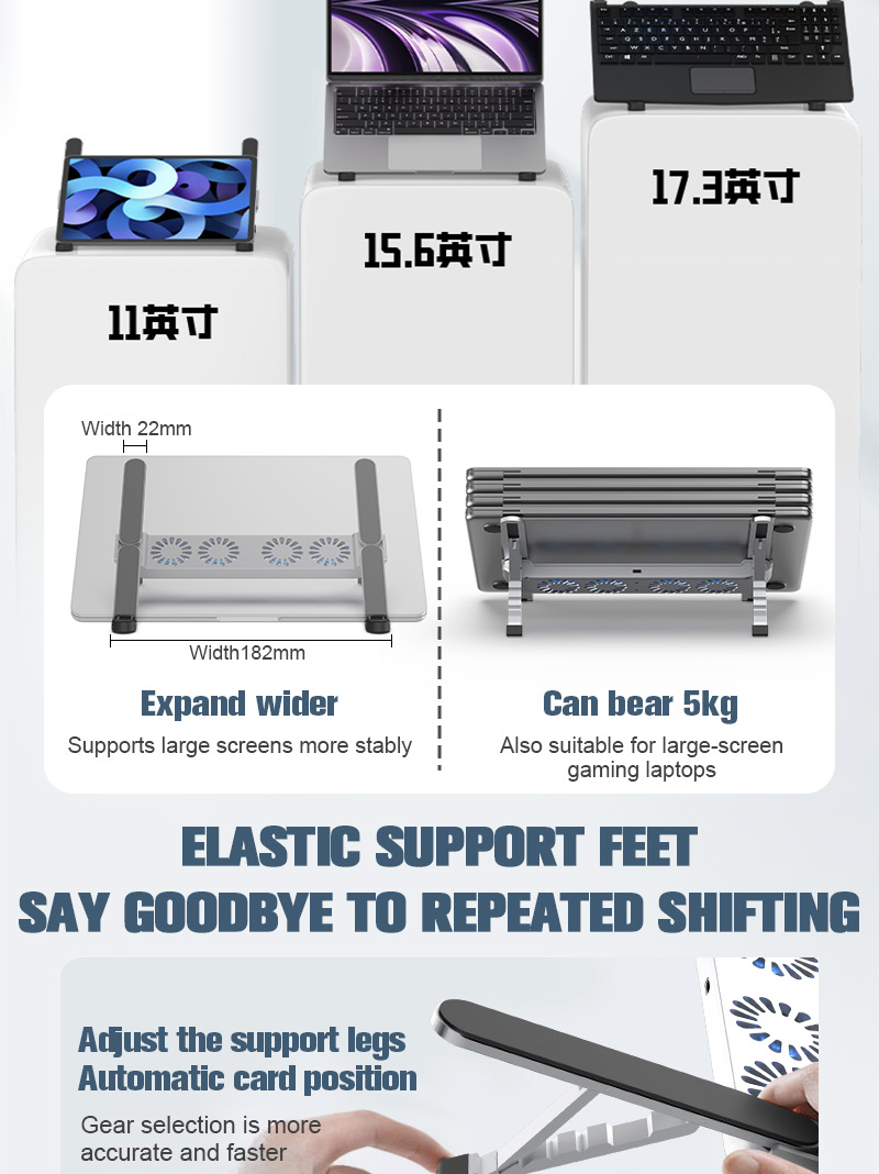 CoolEdge X17 – Foldable Laptop Stand with Fans - Image 4