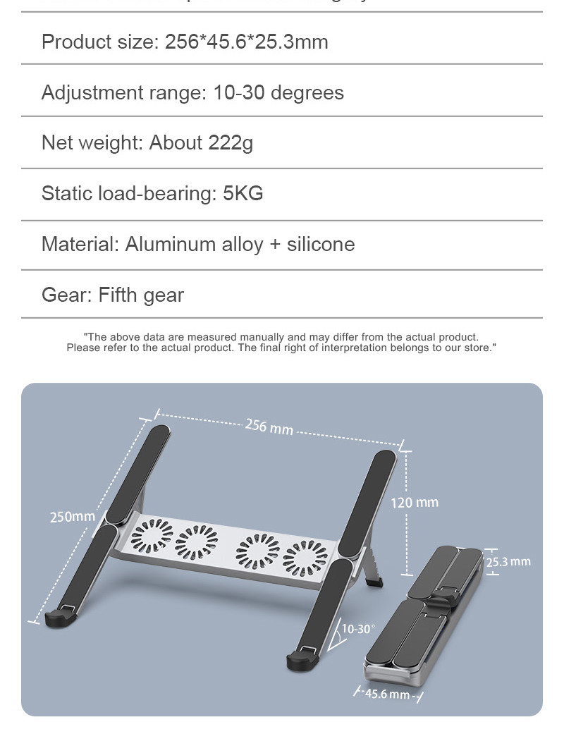 CoolEdge X17 – Foldable Laptop Stand with Fans - Image 9