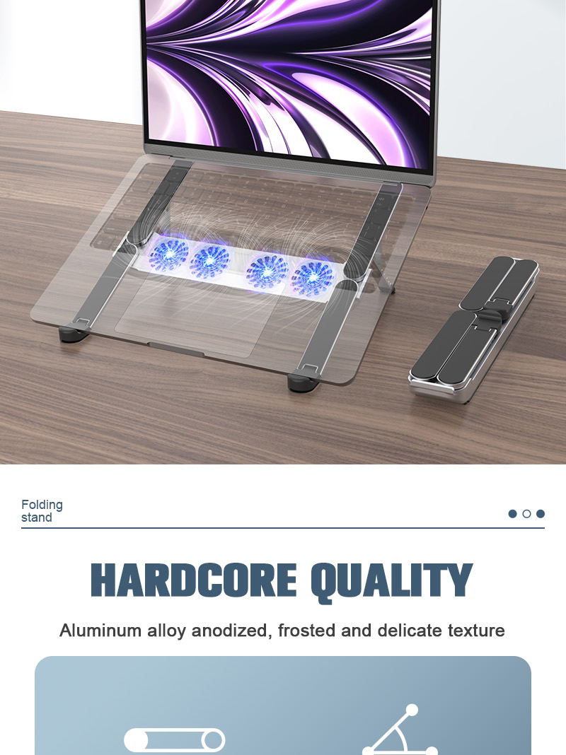 CoolEdge X17 – Foldable Laptop Stand with Fans - Image 14