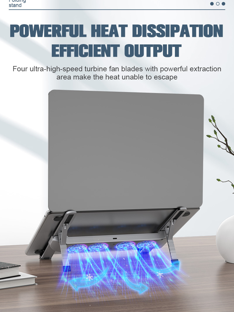 CoolEdge X17 – Foldable Laptop Stand with Fans - Image 21