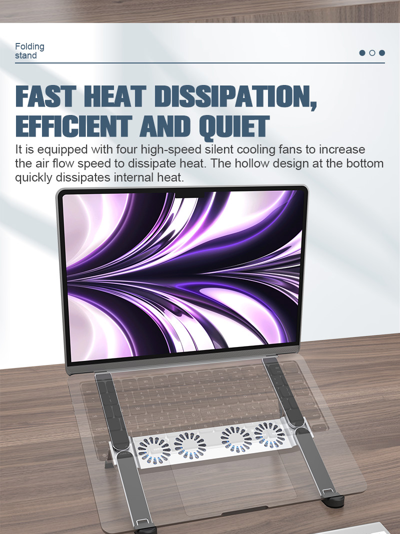CoolEdge X17 – Foldable Laptop Stand with Fans - Image 22