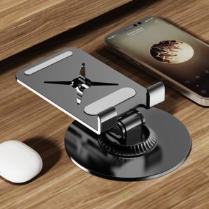 Compact Dual-Fold 360° Rotating Phone Stand