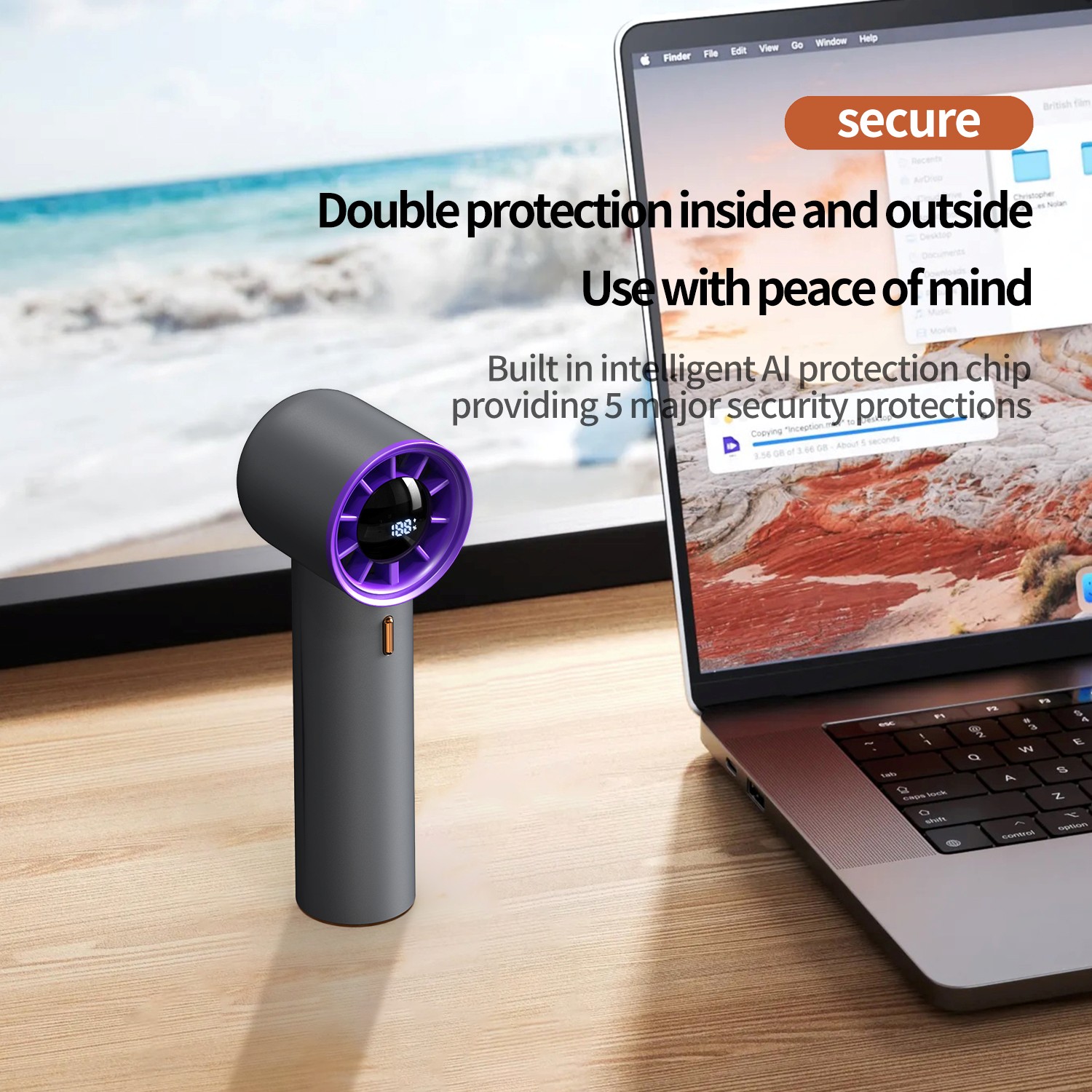 F368 Handheld High-Speed Mini Fan - Image 3