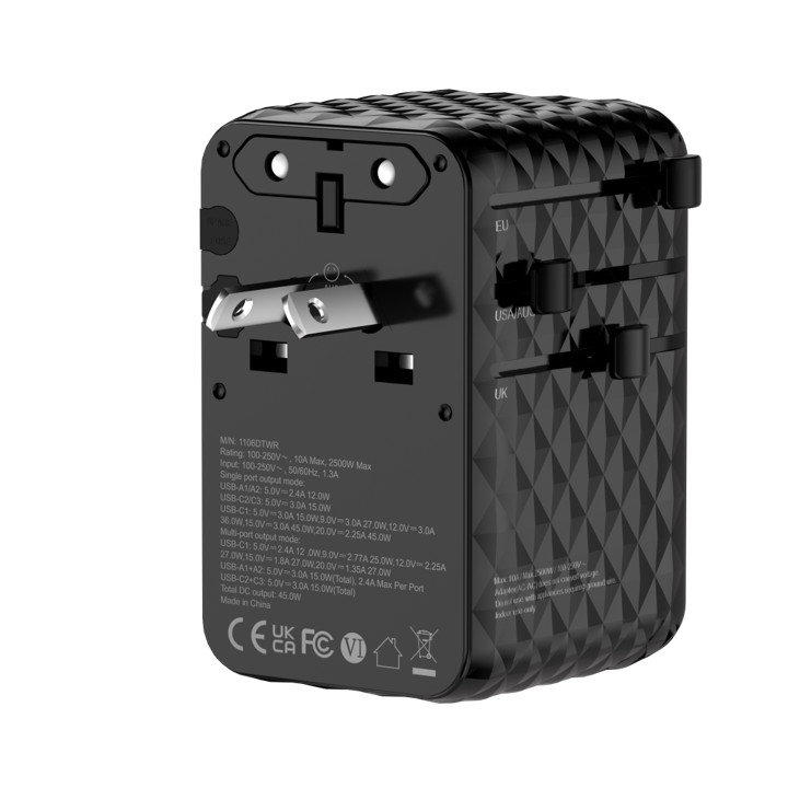 45W Prism GaN III Travel Adapter with Built-in Cable - Image 4