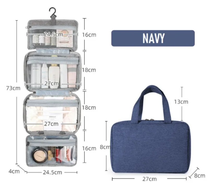 Aqua Fold Toiletries Pouch Bag - Image 5