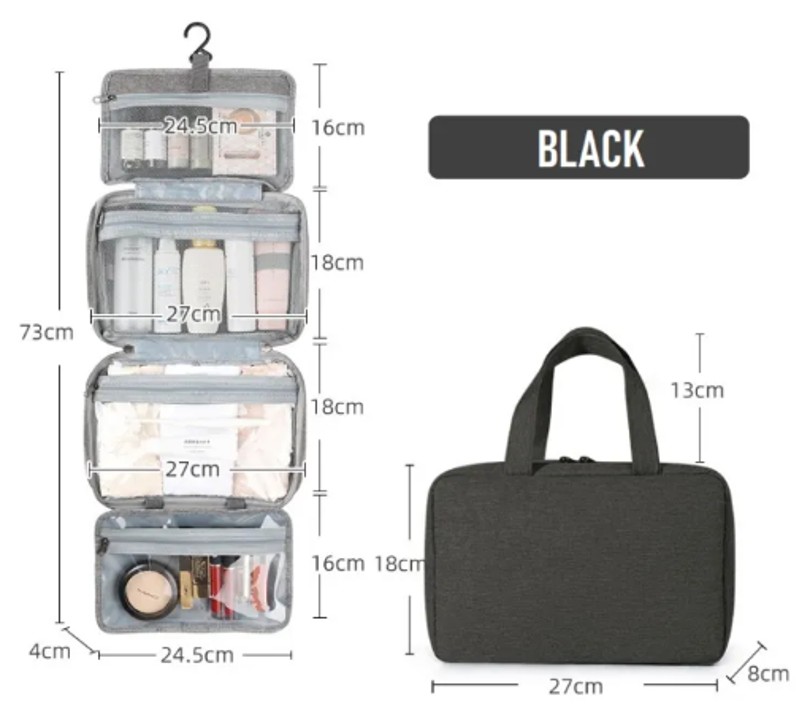 Aqua Fold Toiletries Pouch Bag - Image 6