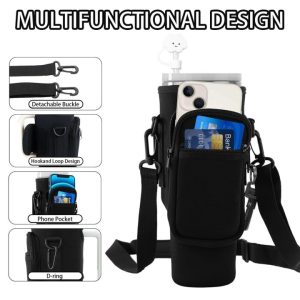 FlexCarry Multi-Pocket Bottle Sleeve with Strap