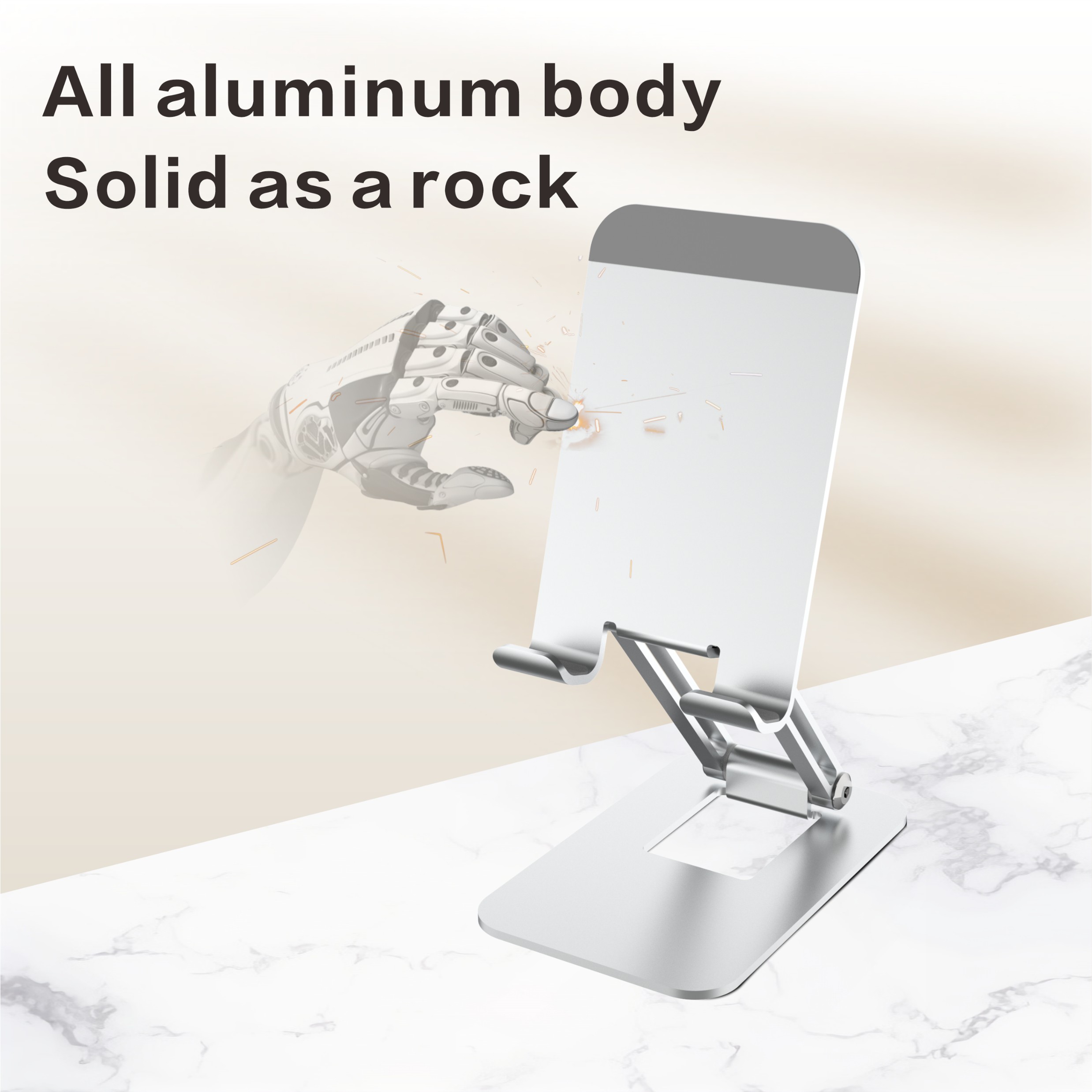 Sleek Fold Aluminum Phone Stand - Image 3