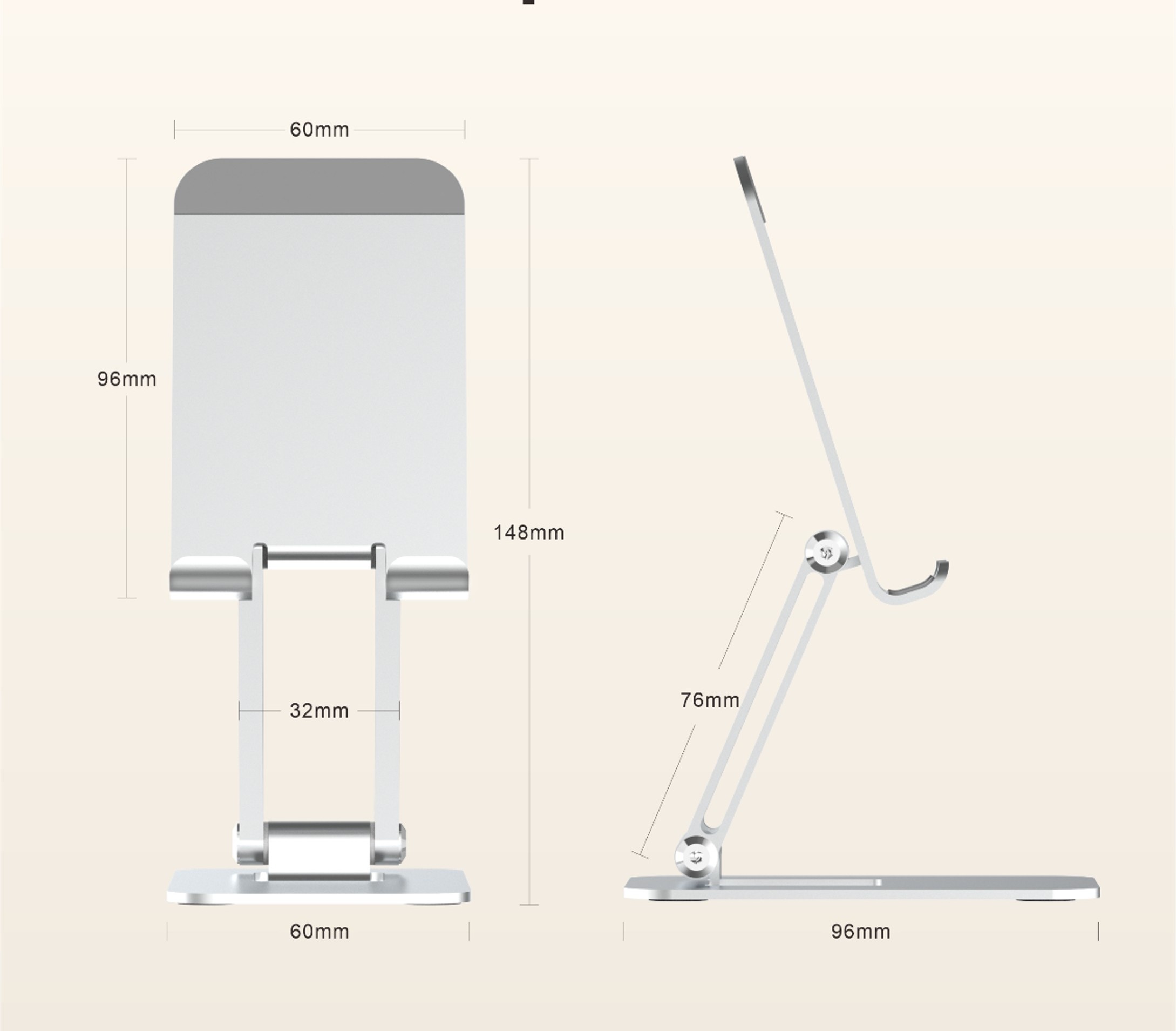 Sleek Fold Aluminum Phone Stand - Image 6
