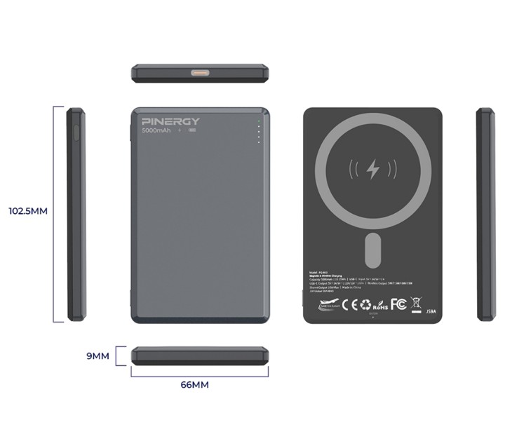Ultra Alum Slim 5000mah Wireless Powerbank