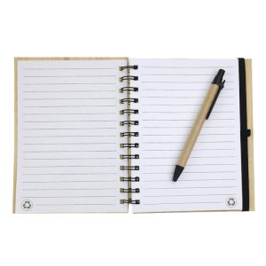 Ivory Bamboo Notebook Pen Set