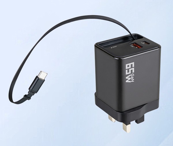 Gan65W Retract Wall Charger
