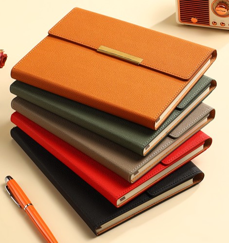 Linea Gold Accent Leather Notebook - Image 2
