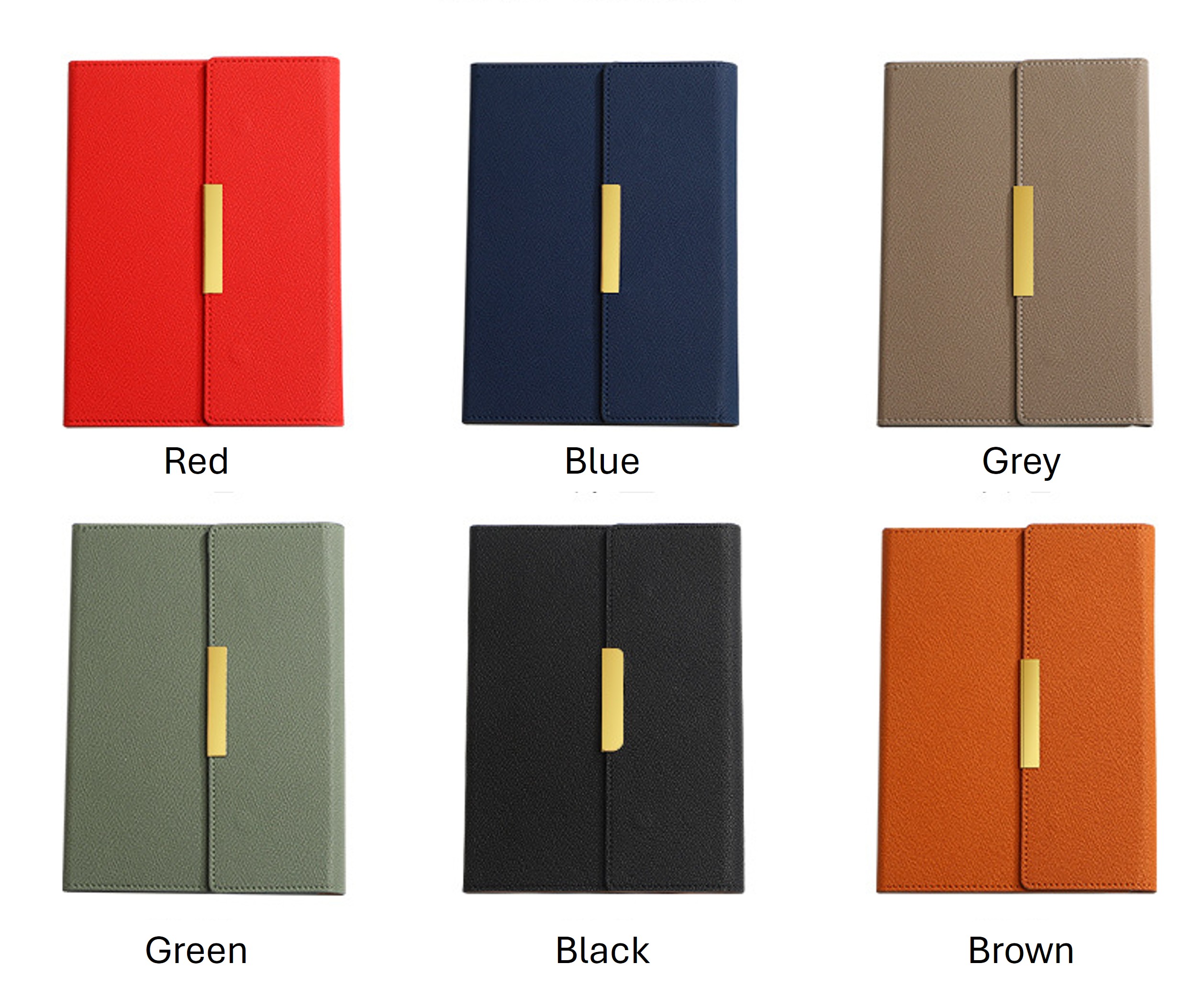 Linea Gold Accent Leather Notebook - Image 4