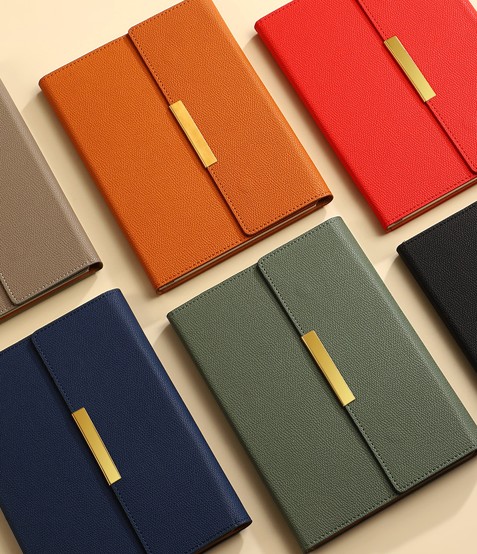 Linea Gold Accent Leather Notebook - Image 10