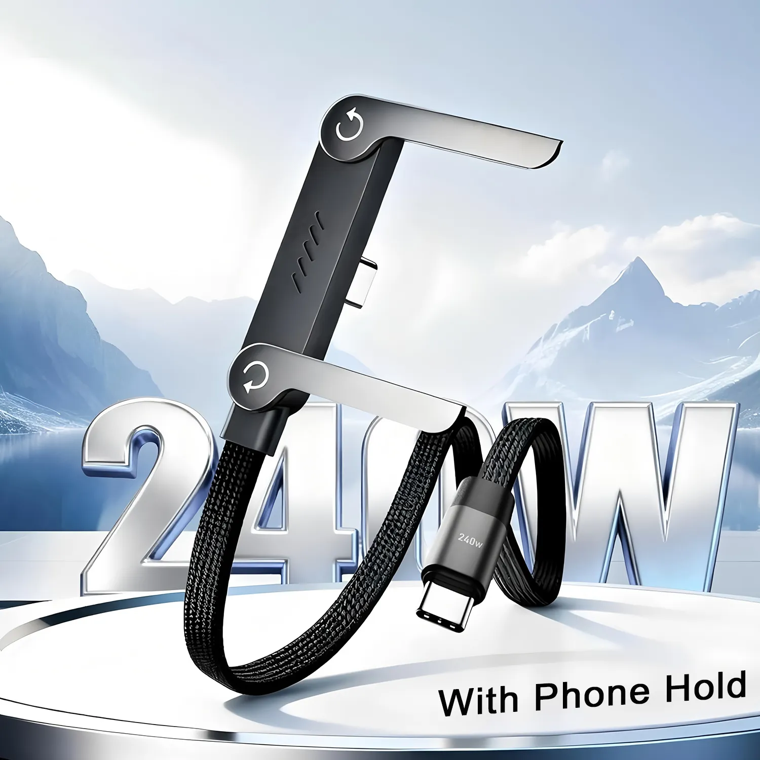 Braided 240W Phone Stand Cable - Image 3