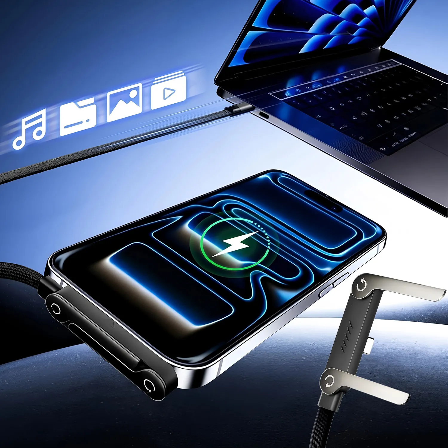 Braided 240W Phone Stand Cable - Image 11