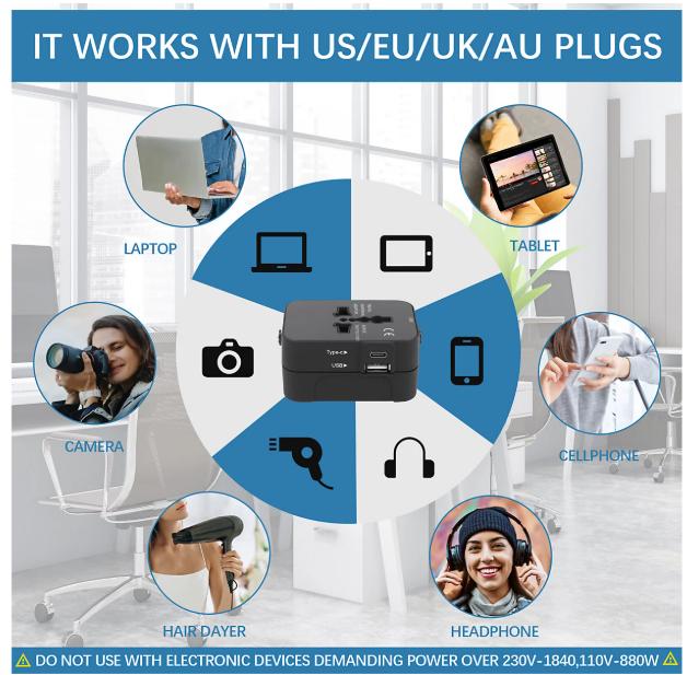 Uni Pro Charge Travel Adaptor - Image 6